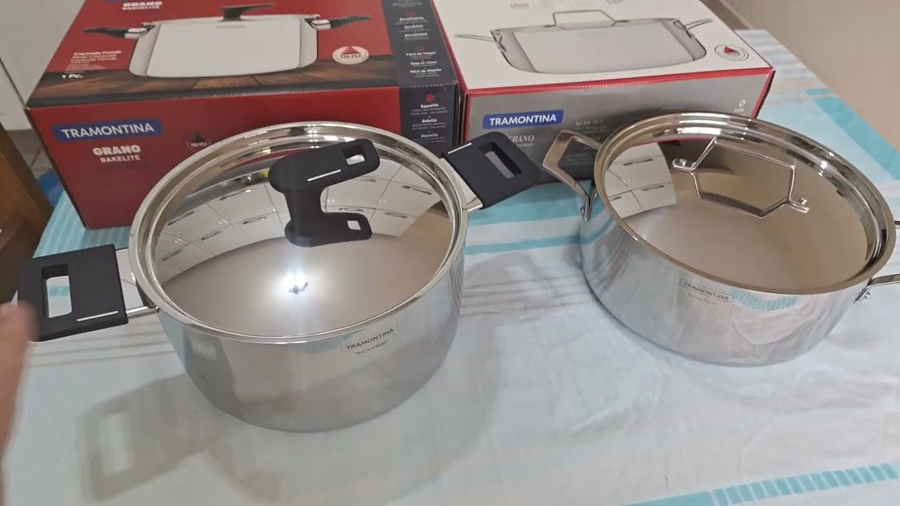 Corpo Triplo Tramontina Grano Baquelite x inox Quais as diferenças?