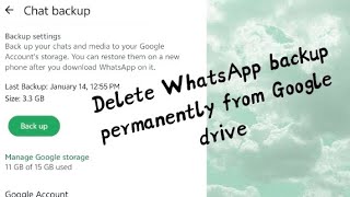Details How to delete WhatsApp backup permanently from Google drive #android #whatsapp #whatsappbackup  News