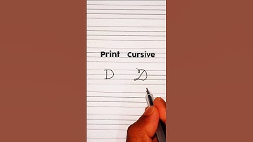 " D " Print & cursive writing | How to cursive writing #Shorts #Shorts #cursivewriting #handwriting