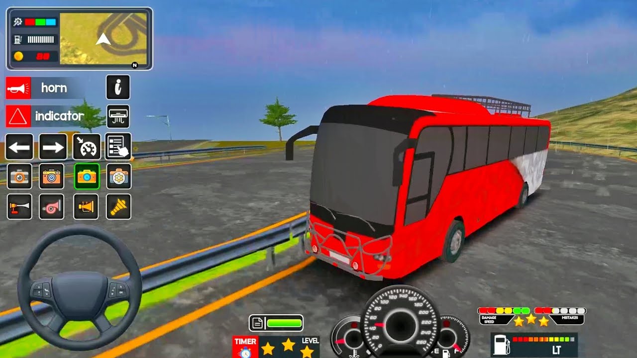 PART -44 😍 : Coach Bus Simulator Off-road 😍 || BUS Driving Simulator 😍|| Bus Wala Game 
