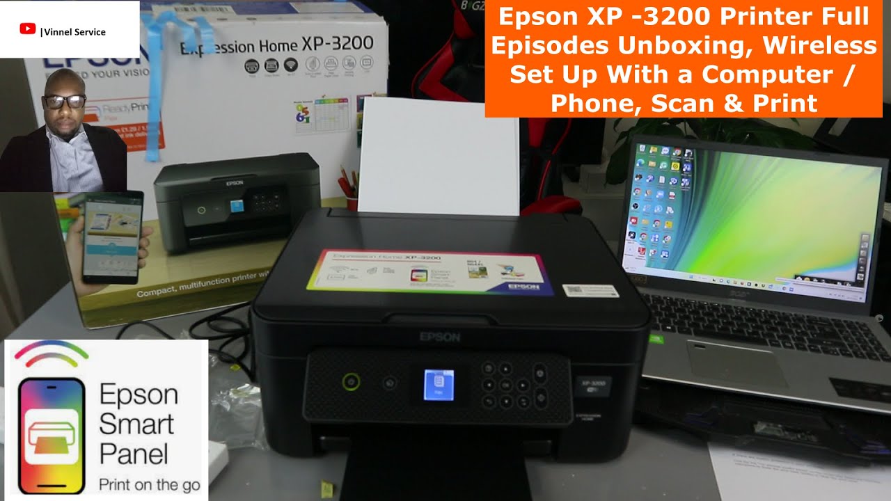 Epson XP-3200 Printer Full Episodes Unboxing, Wireless Set Up With
