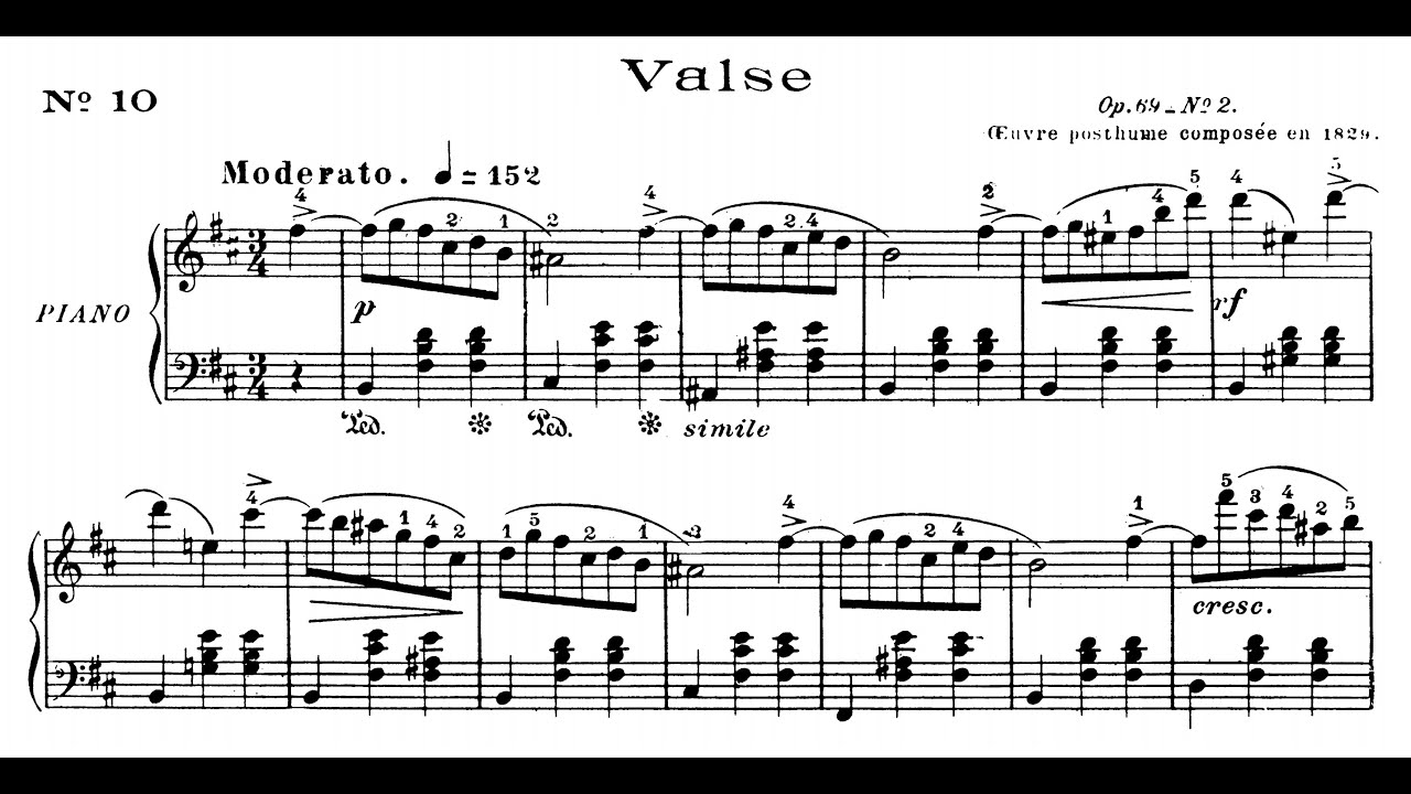 Frédéric Chopin - Waltz No.10, Op.69 No.2