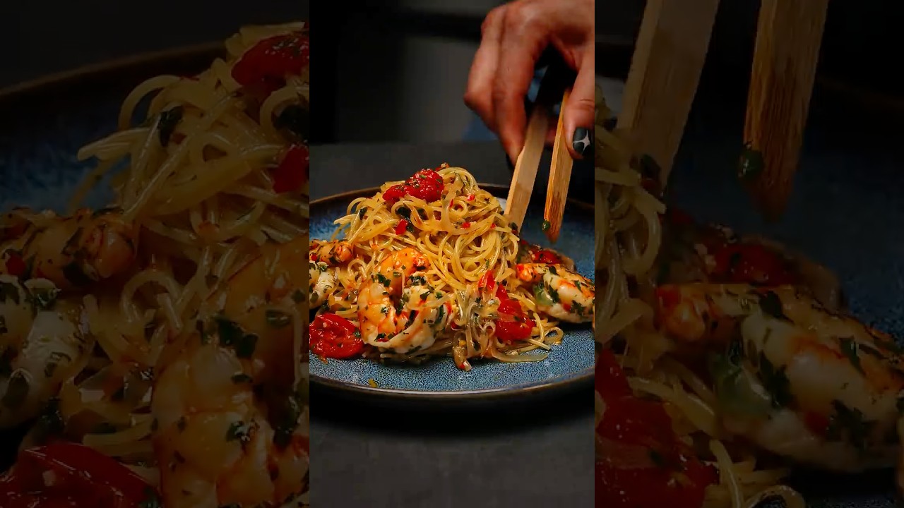 Shrimp scampi Angel Hair