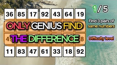 STAY FOCUSED! Find 3 pairs of identical numbers/ /Dementia Prevention Quizzes/Tests.