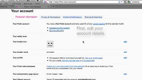 How to create a Flickr account