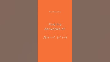 Derivative of f(x) = e^x · (x² + 4) ✖️ Product Rule! #QuickSolveMath #Derivatives