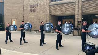Bass Feature: Blue Devils Drumline warmup for the Murfreesboro, TN show on Friday, July 26, 2019.