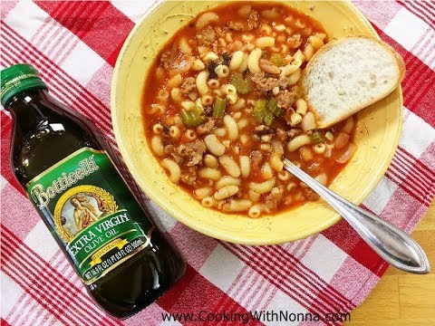 Pasta e Fagioli Soup with Sausage Rossella's Cooking with Nonna