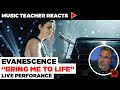 Music Teacher Reacts to Evanescence "Bring Me To Life" (Live) | Music Shed #34