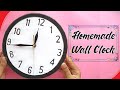 How to make Wall Clock at home || Homemade Wall Clock || Crafting ideas