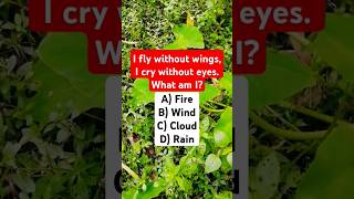 I fly without wings, I cry without eyes. What am I? #shorts #trending #puzzle #riddles #quiz