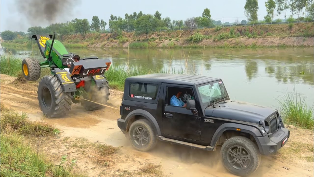 Johndeere 5050 vs 4X4 Thar - आज तो गलत पंगा ले लिया | Tug of war