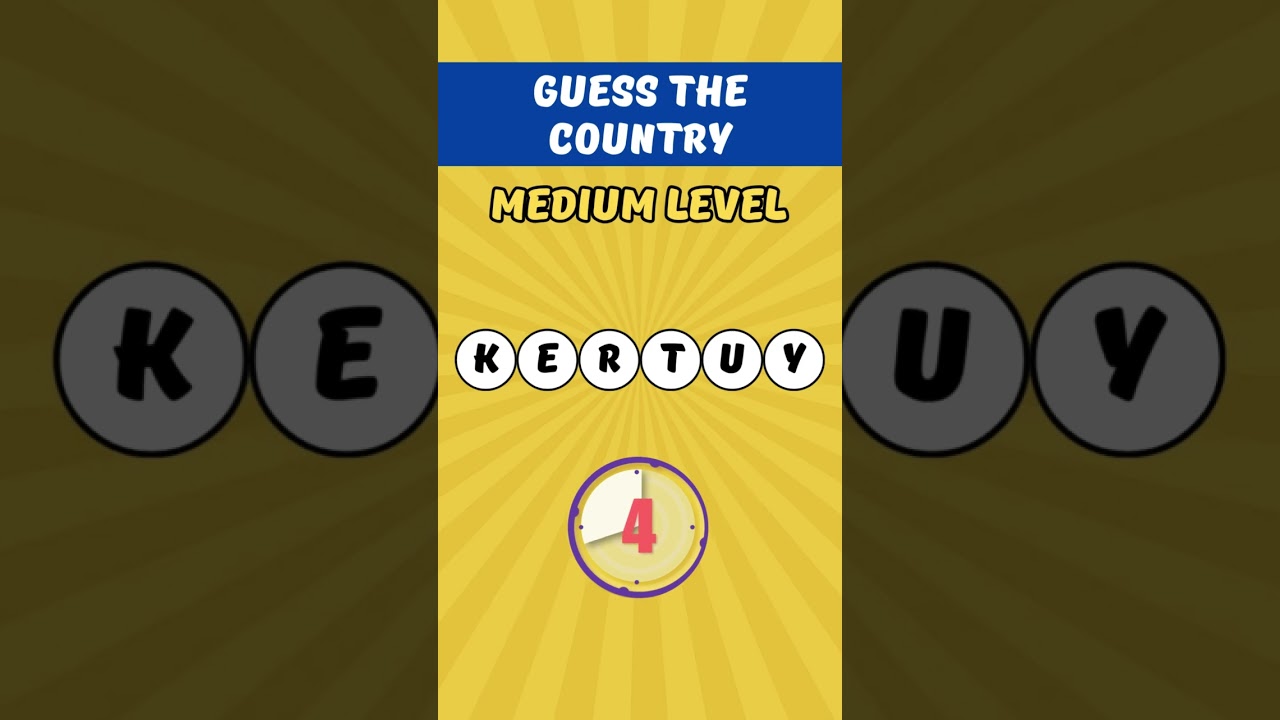 Guess the Country from These Scrambled Letters ? #4 🌍🤯 