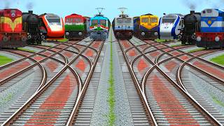 👀Ten Trains Crossing At Bumpy Railroad | Perfect Timing in Train Crossing – No Mistakes screenshot 5