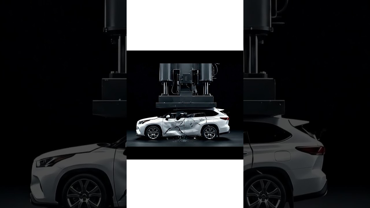 Land cruiser vs huge hydraulic press asmr