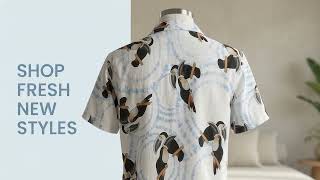 Rule the Mayhem in Cult Cinema Style – Tyler Durden Fight Club Maple Leaf Aloha Hawaiian Shirt! 🍁🕶️🧼 screenshot 5