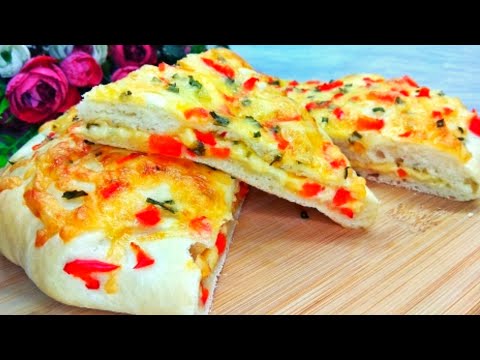 Как приготовить вкусную лепешку с сыром на дрожжевом тесте / Пирог с сыром и зеленью. ЛЕГКО ГОТОВИТЬ