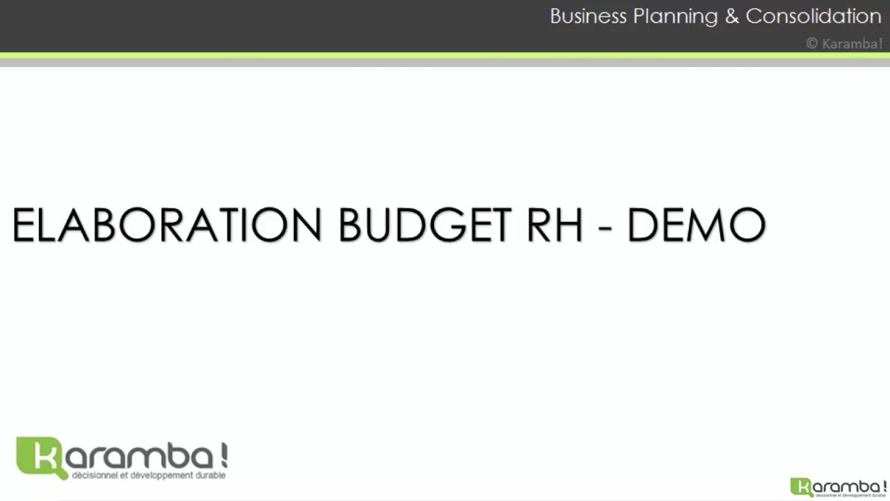 Karamba! - SAP BPC 10.1 on HANA HR simulation / Budget RH