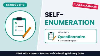 Self-Enumeration Method | Methods of Collecting Primary Data | STAT with Nuwan