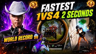 World Record 😱 2 second Fastest 1vs4 clutch PUBG mobile/bgmi sensitivity settings 2026 zero recoil ✅
