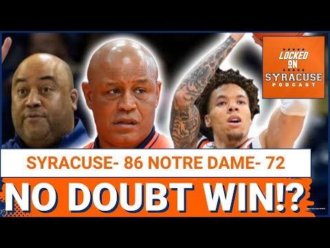 REACTION: Syracuse Basketball BEATS Notre Dame to Snap Four-Game Losing Streak