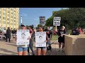 Protestors against ICE gather outside Dallas City Hall Saturday