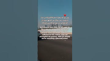 وَمَن يَتَوَكَّلْ عَلَى اللَّهِ فَهُوَ حَسْبُهُ ۚ إِنَّ اللَّهَ بَالِغُ أَمْرِهِ| #القارئ شريف مصطفى