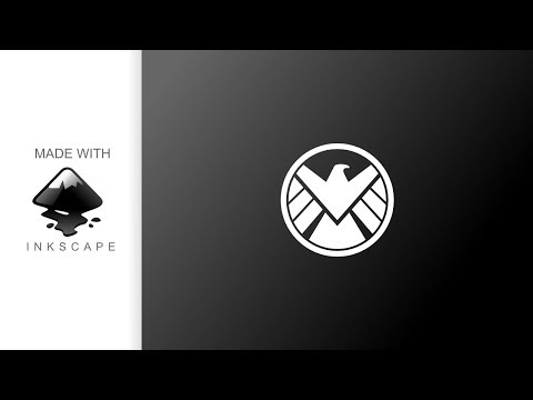 inkscape howto - making S.H.I.E.L.D symbol