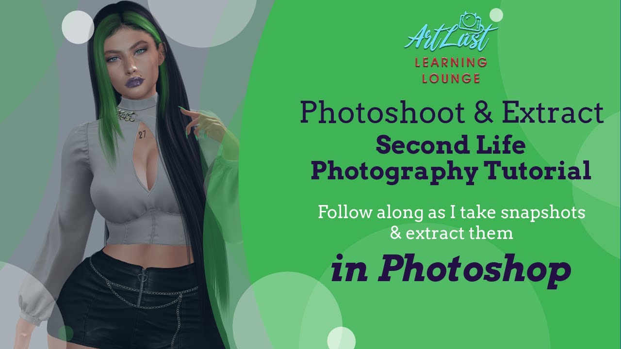 Art Lust Photography Learning Lounge - Photoshoot & Extracting - Second Life Tutorial