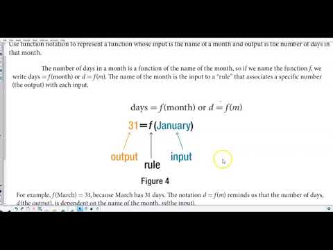 Math 10 3.1 Example 3 Using Function Notation for Days in a Month