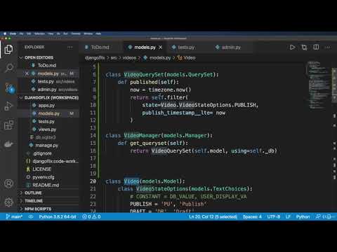 17  Custom Managers   QuerySets - Django Flix - Build a Netflix-Like Service in Django & Python