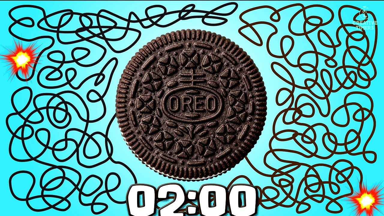 2-МИНУТНЫЙ Таймер - OREO (ПЕЧЕНЬЕ-БОМБА) ⚫​​🍪​ Обратный отсчет для класса с музыкой