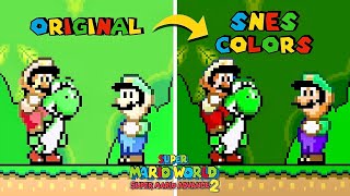 Super Mario Advance 2 Smw - Original Vs. Snes Colors Mod - Game Boy Advance