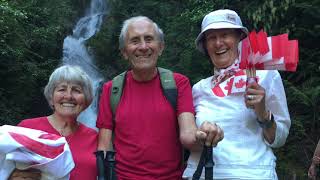 Lions Bay Monday Hiking group cheering Olympian Madison Mailey