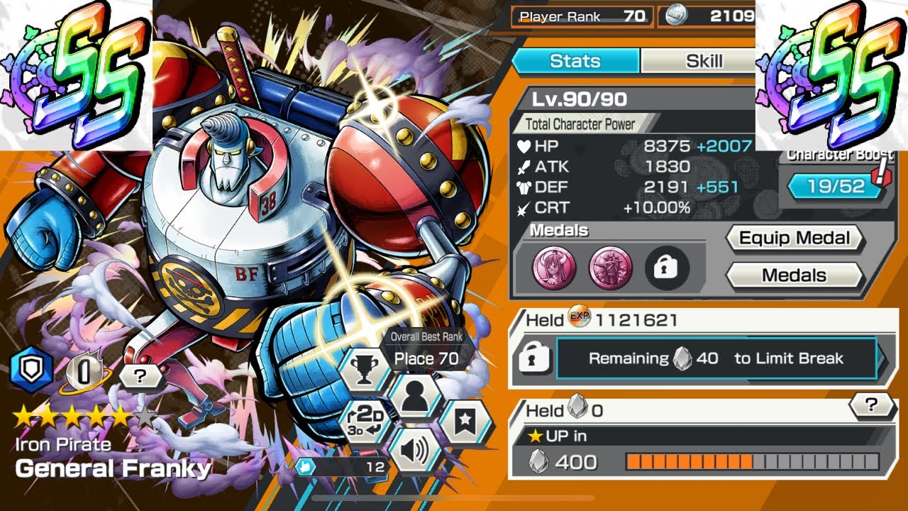 lvl 90 General Franky Gameplay in SS League|OPBR