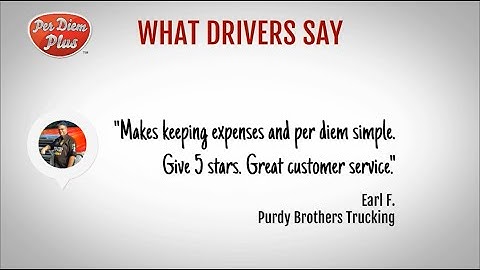 What Truckers Say About Per Diem Plus