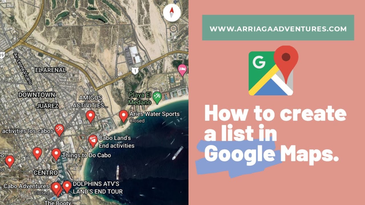 How to create a list in Google Maps for vacation planning - YouTube