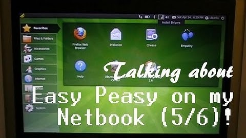 P5/6. Selection of Netbook Distros: Easy Peasy, Running From USB Stick, on a Dell Mini 9.