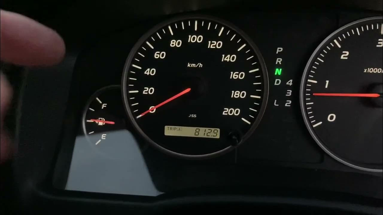 NORMAL FUEL GAUGE OPERATION on a LC 120 Prado 1kd 1kz 1gr dual fuel