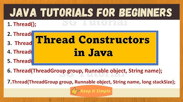 Thread class Constructors in Java | Java for Beginners