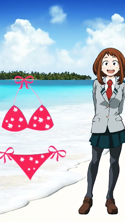 My hero academia in swim suit in girls edit videos #shorts