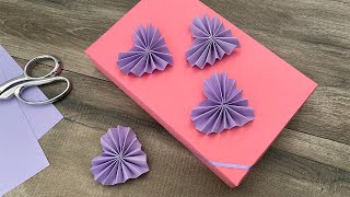 Heart Rosette Gift Topper | Paper Heart | Gift Wrapping