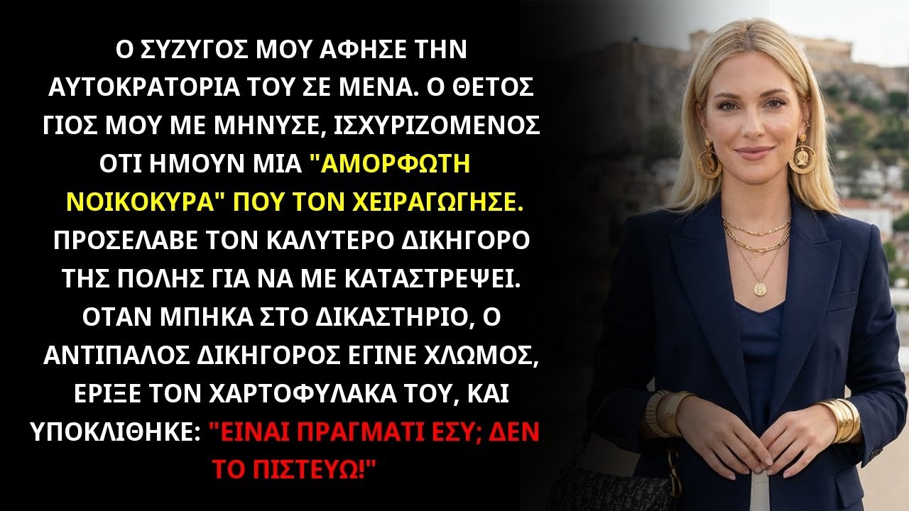 ΕΙΝΑΙ ΑΠΛΑ ΝΟΙΚΟΚΥΡΑ! Ο ΘΕΤΟΣ ΓΙΟΣ ΓΕΛΑΣΕ ΣΤΟ ΔΙΚΑΣΤΗΡΙΟ. Ο ΔΙΚΑΣΤΗΣ ΜΕ ΑΝΑΓΝΩΡΙΣΕ ΩΣ ΜΕΝΤΟΡΑ ΤΟΥ...
