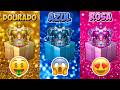 ???????????? ESCOLHA SEU PRESENTE Dourado, Rosa ou Azul desafio das cores!???? #dinoquiztopia #quiz