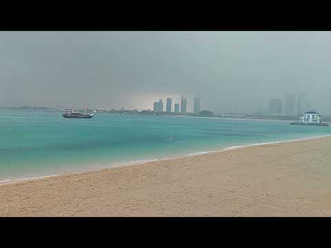 Last rain of 2021 in dubai  palm jumeirha shoreline