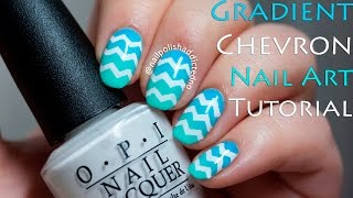 Minty Chevron/Zig Zag Gradient - Nail Art Tutorial by NailPolishAddicted