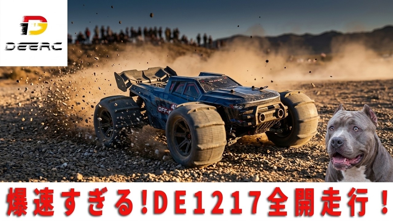 【これは速い】DEERC DE1217をグラウンドで爆走！人気ラジコンの実力がヤバい