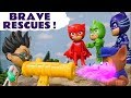 PJ Masks and Paw Patrol Brave Rescues with Mighty Pups and funny Funlings TT4U