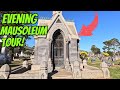 I went on an amazing early evening mausoleum tour at a cemetery