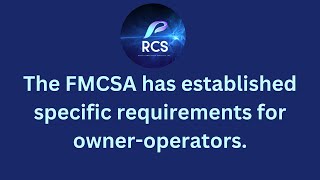 Owner Operator Requirements for FMCSA Clearinghouse Consortium